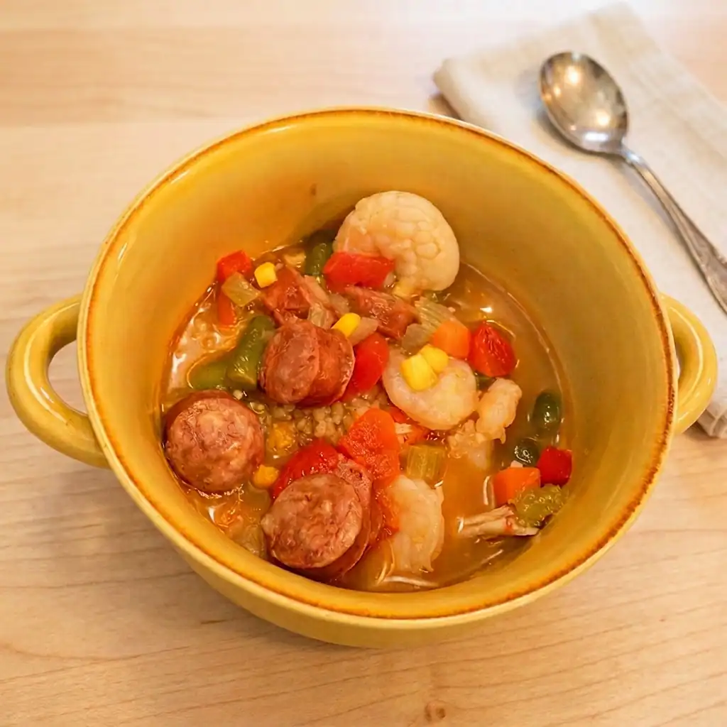 The Best Gumbo with Shrimp, Chicken and Andouille Sausage