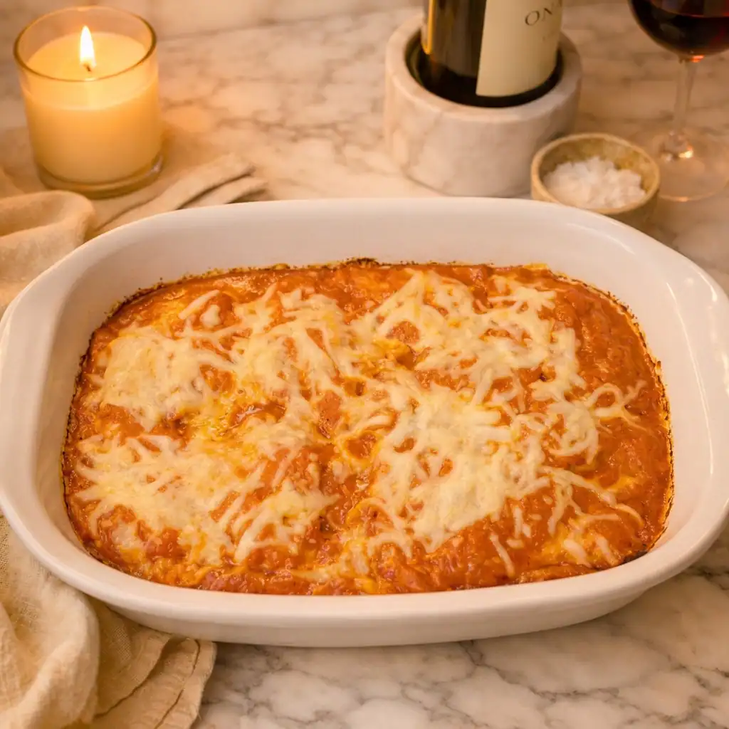 Quick & Light Chicken Parmesan -delicious with no breading needed